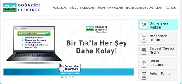 Boğaziçi Elektrik'ten Abonelerine Online Hizmet!