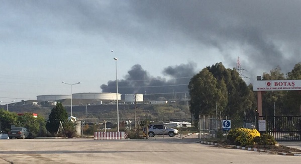 BOTAŞ'ın Ceyhan'daki Dev Tesisinde Yangın Çıktı