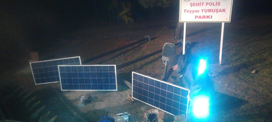 Kaman'da Parklar Güneş Enerjisi ile Aydınlanacak