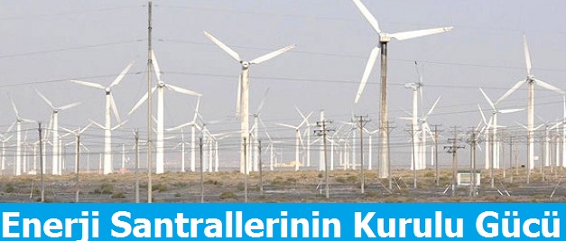 Türkiye'nin Enerji Santrallerinin Kurulu Gücü