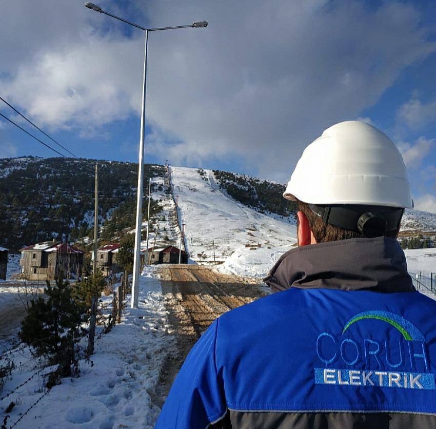 Çoruh EDAŞ Zorlu Kış Koşullarına Meydan Okuyor