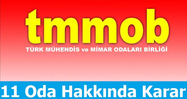 TMMOB'a Bağlı 11 Odanın Denetimi Hakkında Karar