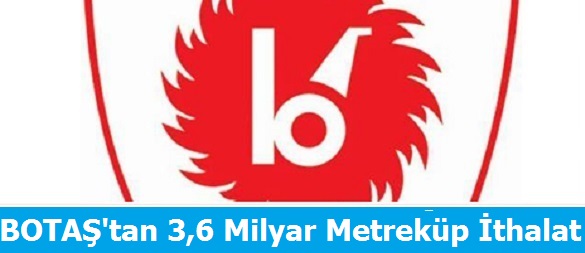 BOTAŞ, Şubat'ta 3,6 Milyar Metreküp Doğalgaz ithal Etti
