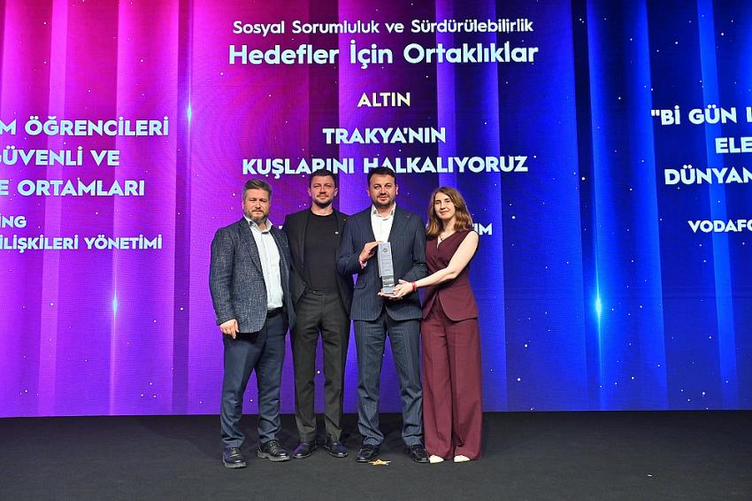 TREDAŞ’ın Trakya’nın Kuşlarını Halkalıyoruz Projesine Altın Ödül