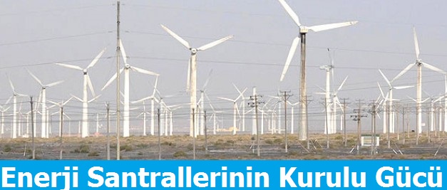 Türkiye'nin Enerji Santrallerinin Kurulu Gücü